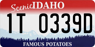 ID license plate 1T0339D