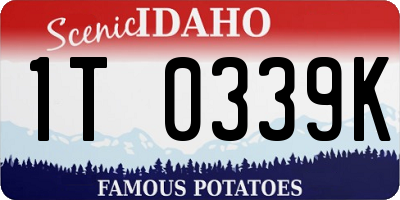 ID license plate 1T0339K