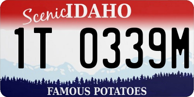 ID license plate 1T0339M