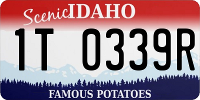 ID license plate 1T0339R