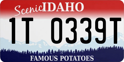 ID license plate 1T0339T