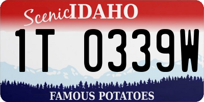 ID license plate 1T0339W