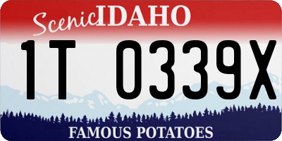 ID license plate 1T0339X