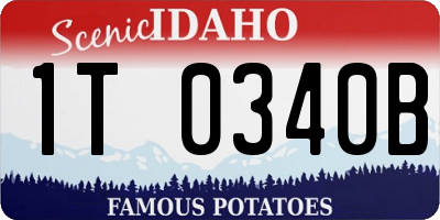 ID license plate 1T0340B