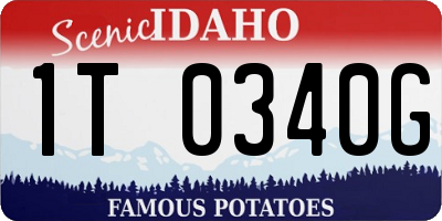 ID license plate 1T0340G