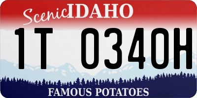 ID license plate 1T0340H