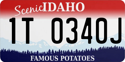 ID license plate 1T0340J