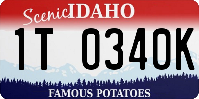 ID license plate 1T0340K