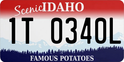 ID license plate 1T0340L
