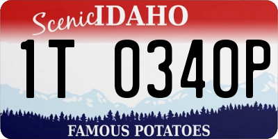 ID license plate 1T0340P