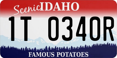 ID license plate 1T0340R