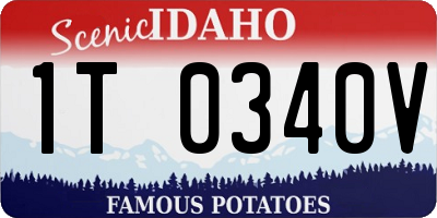 ID license plate 1T0340V