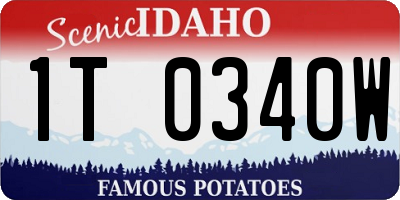 ID license plate 1T0340W