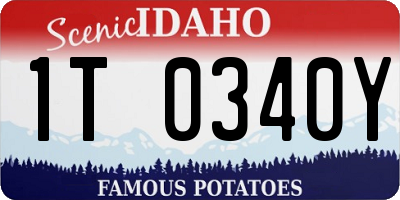 ID license plate 1T0340Y