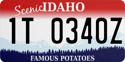 ID license plate 1T0340Z