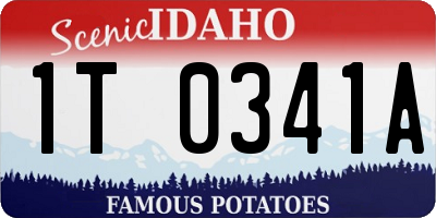 ID license plate 1T0341A