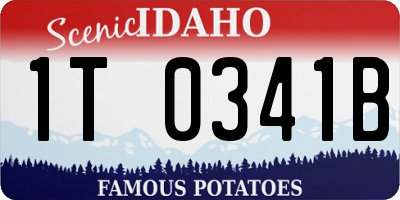 ID license plate 1T0341B