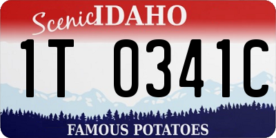 ID license plate 1T0341C