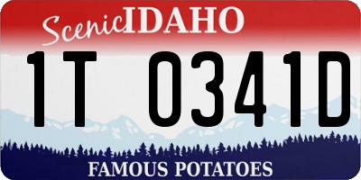 ID license plate 1T0341D