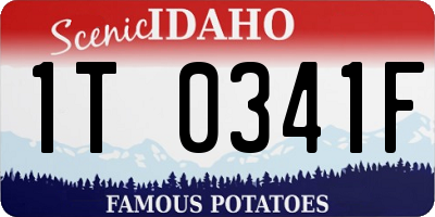 ID license plate 1T0341F