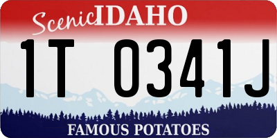 ID license plate 1T0341J