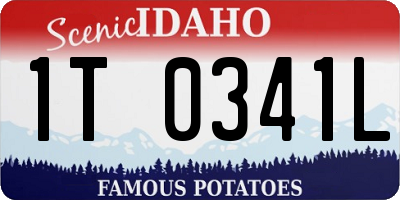 ID license plate 1T0341L