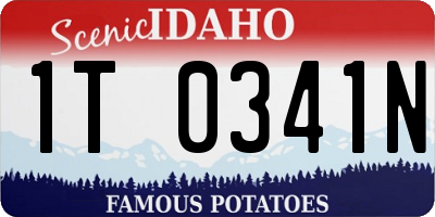ID license plate 1T0341N