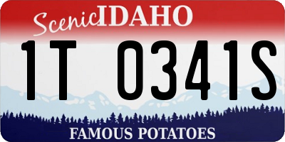 ID license plate 1T0341S