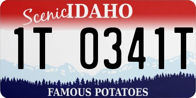 ID license plate 1T0341T