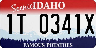 ID license plate 1T0341X