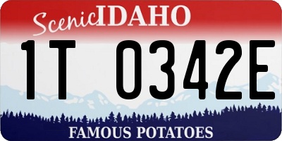 ID license plate 1T0342E