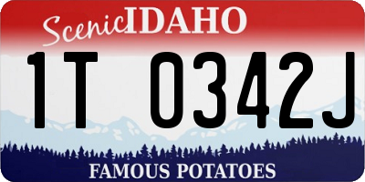ID license plate 1T0342J