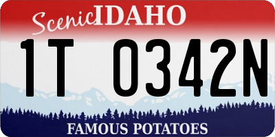 ID license plate 1T0342N