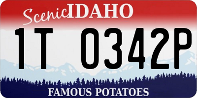 ID license plate 1T0342P