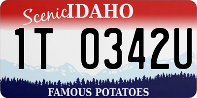 ID license plate 1T0342U