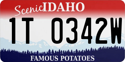 ID license plate 1T0342W