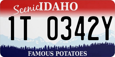 ID license plate 1T0342Y