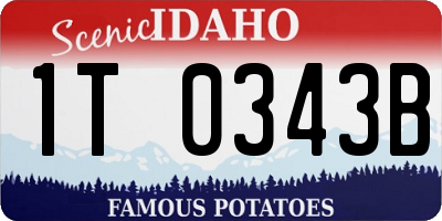 ID license plate 1T0343B