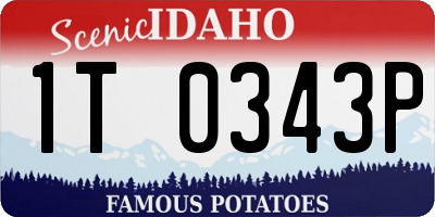 ID license plate 1T0343P
