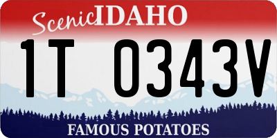 ID license plate 1T0343V