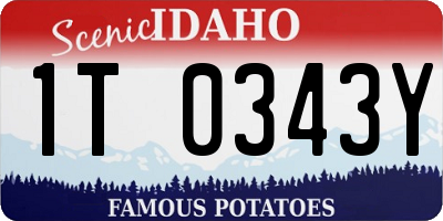ID license plate 1T0343Y