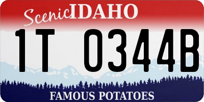 ID license plate 1T0344B