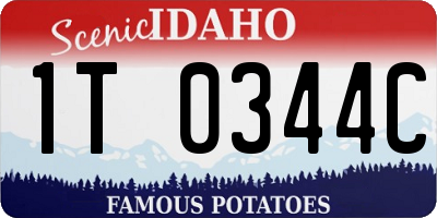 ID license plate 1T0344C