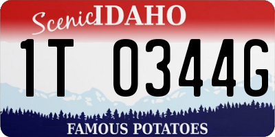 ID license plate 1T0344G