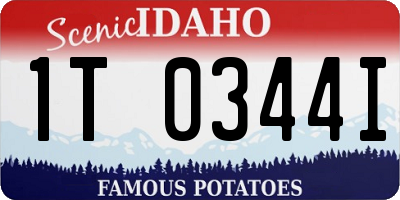 ID license plate 1T0344I