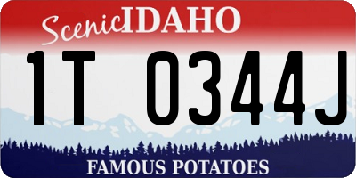 ID license plate 1T0344J