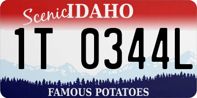 ID license plate 1T0344L