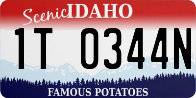 ID license plate 1T0344N