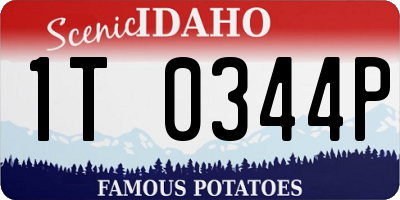 ID license plate 1T0344P