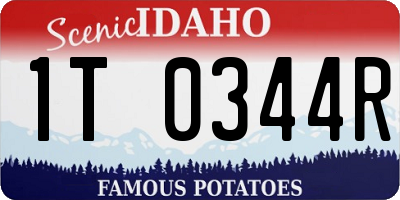 ID license plate 1T0344R